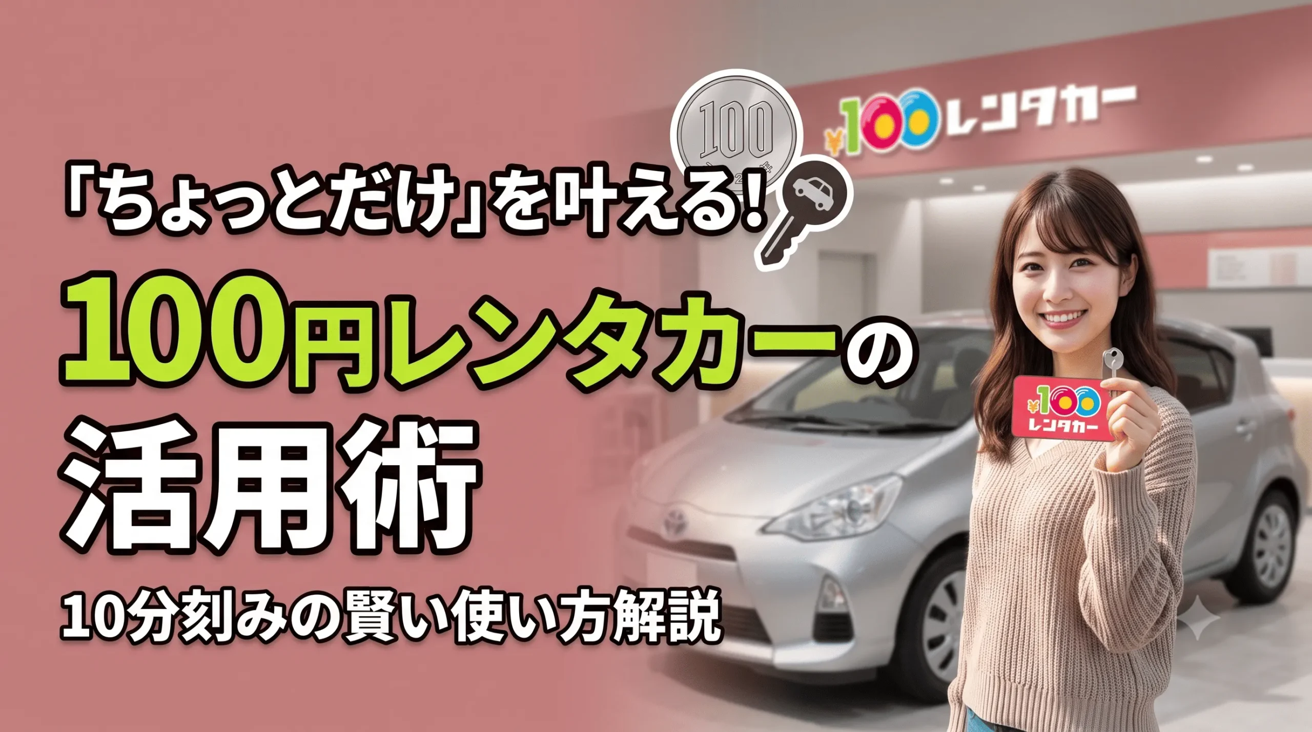 サンプル：ちょっとだけ使いたい100円レンタカー活用術